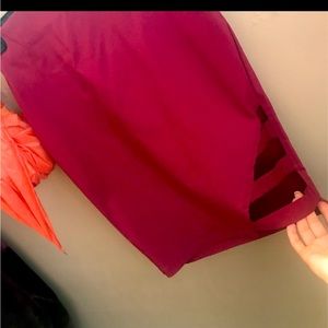 DRk red pencil skirt